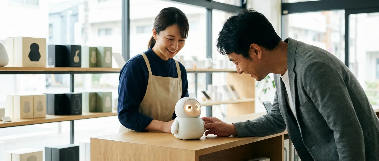 人間とロボットの体験を描いたAI生成イメージ。artienceでの実写ではありません